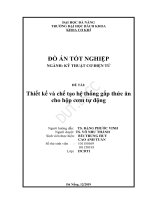 (Đồ án tốt nghiệp) thiết kế và chế tạo hệ thống gắp thức ăn cho cơm hộp tự động 