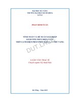 (Luận văn thạc sĩ) tính toán và đề xuất giải pháp giảm tổn thất điện năng trên lưới điện phân phối điện lực phú vang 