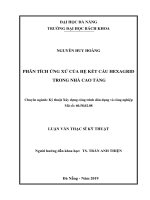 (Luận văn thạc sĩ) phân tích ứng xử của hệ kết cấu hexagrid trong nhà cao tầng 