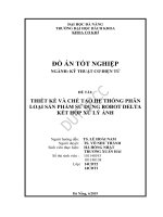 (Đồ án tốt nghiệp) hệ thống phân loại sản phẩm sử dụng robot delta kết hợp xử lí ảnh 