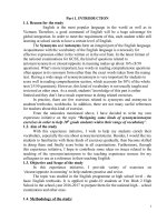 (Sáng kiến kinh nghiệm) designing some kinds of synonym antonym exercises in order to help 10th grade students widen their range of vocabulary 