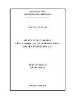 (Luận văn thạc sĩ) đề xuất các giải pháp nâng cao độ tin cậy lưới điện 220kv truyền tải điện gia lai 