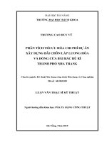 (Luận văn thạc sĩ) phân tích tối ưu hóa chi phí dự án xây dựng bãi chôn lấp lương hòa và đóng cửa bãi rác rù rì thành phố nha trang 