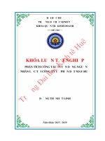 Khóa luận tốt nghiệp Quản trị kinh doanh: Phân tích công tác tuyển dụng nguồn nhân lực tại công ty Cổ phần Dệt May Huế