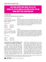 Bảo đảm quyền bình đẳng của bị cáo trong xét xử sơ thẩm vụ án hình sự của tòa án nhân dân ở Việt Nam hiện nay