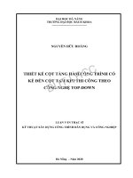 (Luận văn thạc sĩ) thiết kế cột tầng hầm công trình có kể đến cột tạm khi thi công theo công nghệ top down 