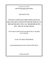 (Luận văn thạc sĩ) ứng dụng sơ đồ mạng PERT trong đánh giá khả năng hoàn thành tiến độ thi công dự án môi trường bền vững các thành phố duyên hải – tiểu dự án nha trang 