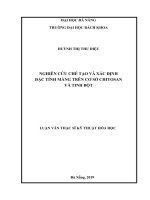 (Luận văn thạc sĩ) nghiên cứu chế tạo và xác định đặc tính màng trên cơ sở chitosan và tinh bột 