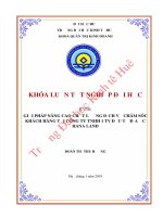 Khóa luận tốt nghiệp Quản trị kinh doanh: Giải pháp nâng cao chất lượng dịch vụ chăm sóc khách hàng tại công ty TNHH 1 TV Đầu Tư Địa Ốc Hana Land