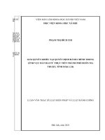 Luận văn thạc sỹ giải quyết khiếu nại quyết định hành chính trong lĩnh vực đất đai từ thực tiễn thành phố buôn ma thuột, tỉnh đắk lắk 