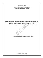 Khảo sát và tính toán kiểm nghiệm hệ thống treo trên xe ô tô mazda CX 5 2013 