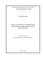 Luận văn tổ chức và hoạt động của hội đồng nhân dân cấp huyện từ thực tiễn thị xã buôn hồ, tỉnh đắk lắk 