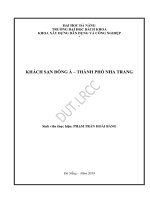 (Đồ án tốt nghiệp) khách sạn đông á, thành phố nha trang 