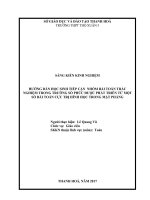 (Sáng kiến kinh nghiệm) hướng dẫn học sinh tiếp cận nhóm bài toán trắc nghiệm trên trường số phức được phát triển từ một số bài toán cực trị hình học trong mặt phẳng 
