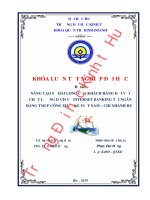 Khóa luận tốt nghiệp Quản trị kinh doanh: Nâng cao sự hài lòng của khách hàng đối với chất lượng dịch vụ Internet Banking tại ngân hàng Công Thương Việt Nam - chi nhánh Huế