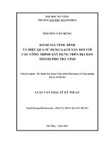 (Luận văn thạc sĩ) đánh giá tình hình và hiệu quả sử dụng gạch xây đối với các công trình xây dựng trên địa bàn thành phố trà vinh 