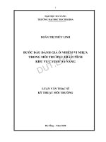 Bước đầu đánh giá ô nhiễm vi nhựa trong môi trường trầm tích vịnh đà nẵng 