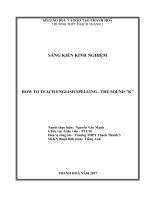 (Sáng kiến kinh nghiệm) how to teach english spelling   the sound k 