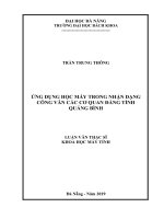 Ứng dụng học máy trong nhận dạng công văn các cơ quan đảng tỉnh quảng bình 