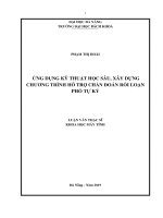 (Luận văn thạc sĩ) ứng dụng kỹ thuật học sâu, xây dựng chương trình hỗ trợ chẩn đoán rối loạn phổ tự kỷ 