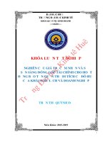 Khóa luận tốt nghiệp Quản trị kinh doanh: Nghiên cứu giá trị cảm nhận và sự sẵn sàng đóng góp tài chính cho hoạt động bảo tồn quần thể di tích cố đô Huế của khách du lịch và doanh