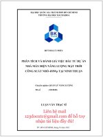 Phân tích và đánh giá việc đầu tư dự án nhà máy điện năng lượng mặt trời công suất nhỏ 4MWp tại ninh thuận