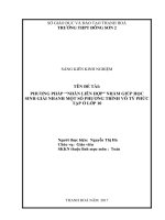 (Sáng kiến kinh nghiệm) phương pháp nhân liên hợp nhằm giúp học sinh giải nhanh một số phương trình vô tỉ phức tạp ở lớp 10  