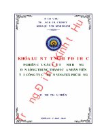 Khóa luận tốt nghiệp Quản trị kinh doanh: Nghiên cứu các yếu tố ảnh hưởng đến lòng trung thành của nhân viên tại Công Ty Cổ Phần Vinatex Phú Hưng