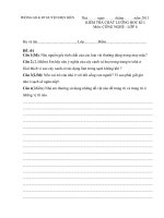 Kiem tra hoc ki 1 Mon Cong Nghe 6DB