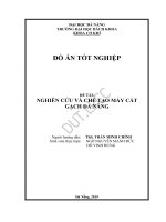 (Đồ án tốt nghiệp) nghiên cứu, chế tạo máy cắt gạch men đa năng 