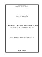 (Luận văn thạc sĩ) xây dựng quy trình công nghệ ép phun chế tạo mặt ga lăng xe buýt thaco city b60 