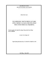 Xác định đặc trưng động lực học công trình cầu bằng phương pháp phân tích theo giá trị riêng 