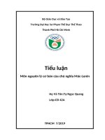 Tiểu luận Môn nguyên lý cơ bản của chủ nghĩa Mác-Lenin