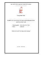 Tóm tắt Luận văn Thạc sĩ: Nghiên cứu xây dựng ứng dụng hỗ trợ khách du lịch tại Việt Nam