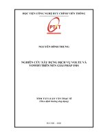 Tóm tắt Luận văn Thạc sĩ: nghiên cứu xây dựng dịch vụ VoLTE và VoWiFi trên nền tảng giải pháp IMS