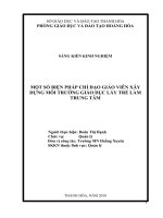 (Sáng kiến kinh nghiệm) một số biện pháp chỉ đạo giáo viên xây dựng môi trường giáo dục lấy trẻ làm trung tâm  