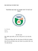 Bài tiêu luận đặc điểm giải phẫu và chức năng sinh lý của hệ tiêu hóa 