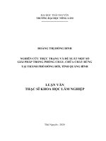Nghiên cứu thực trạng và đề xuất một số giải pháp trong phòng cháy, chữa cháy rừng tại thành phố đồng hới, tỉnh quảng bình 