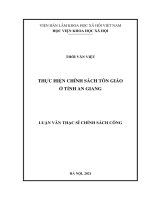 Thực hiện chính sách tôn giáo ở tỉnh an giang 