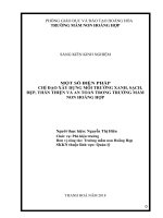 (Sáng kiến kinh nghiệm) một số biện pháp chỉ đạo xây dựng môi trường xanh, sạch, đẹp, thân thiện và an toàn trong trường mầm non hoằng hợp 