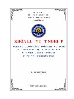 Khóa luận tốt nghiệp Kế toán-Kiểm toán: Nghiên cứu công tác kế toán tài sản cố định hữu hình và hiệu quả sử dụng tài sản cố định hữu hình tại Công ty Cổ phần nước khoáng Bang