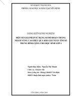 (Sáng kiến kinh nghiệm) một số giải pháp sử dụng sơ đồ đoạn thẳng nhằm nâng cao hiệu quả khi giải toán tìm số trung bình cộng cho học sinh lớp 4 
