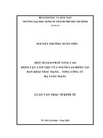 Tài liệu luận văn Một Số Giải Pháp Nâng Cao Động Lực Làm Việc Của Người Lao Động