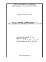 (Sáng kiến kinh nghiệm) những giải pháp giúp học sinh lớp 1 viết đúng và đẹp trong phân môn tập viết 