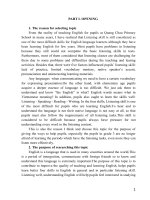 (Sáng kiến kinh nghiệm) some ways to practies listening skill for pupils in grade 3b and 3d op quang chau primary school 