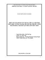 (Sáng kiến kinh nghiệm) một số giải pháp xây dựng lớp 1a1 trường tiểu học lương ngoại   bá thước thành một tập thể lớp tiên tiến 
