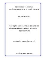 Tài liệu luận văn Tác Động Của Các Nhân Tố Kinh Tế Vĩ Mô Cơ Bản Đến Tỷ Giá Hối Đoái