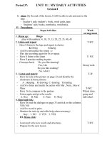 Anh 4 Unit 11 Lesson 1 2
