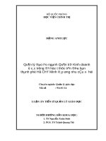 Luận án Tiến sĩ Quản lý giáo dục: Quản lý đào tạo ngành Quản trị kinh doanh ở các trường đại học tư thục trên địa bàn Thành phố Hồ Chí Minh đáp ứng nhu cầu xã hội