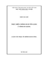 Thực hiện chính sách tôn giáo ở tỉnh an giang 